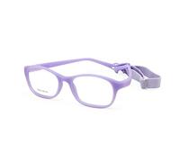 EnzoDate Children Optical Glasses Frame with Strap Size 48, One-piece Kids Glasses with Cord, No Screw Flexible Girls Boys Glasses for 5-7y