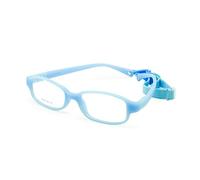 EnzoDate Children Optical Glasses Frame with Strap Size 49-16, No Screw Flexible Girls Boys Glasses,One-piece Kids Glasses with Cord For Ages 7+y