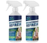 EnzyActive Incontinence ReFresh Odour & Stain Preventer Enzymes-Carpet Cleaner, Upholstery Cleaner,Shoe freshner, Linen 500ml Spray Odouriser-Urine,Sweat, Faeces,Sick & Dual Incontinence(Pack of 2)