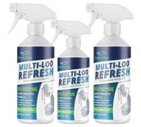 EnzyActive Multi Loo & Portable Toilet Cleaner - Enzyme Odour & Stain Remover for Porta Loo, Caravan Toilet, Commode, Urinal & Camping Toilets -Super Strength Linen Fresh 500ml Spray-Urine & Faeces(3)