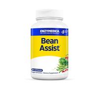 Enzymedica BeanAssist, Alpha Galactosidase Digestive Enzymes for Beans and Vegetables, Helps Break Down Complex Carbohydrates, Gas and Bloating Support, 30 Vegan Capsules, Gluten Free, SOYA Free