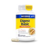 Enzymedica Digest Basic + Probiotics, Gentle Digestive Enzymes with Probiotics, Small Easy to Swallow Capsules for Everyday Digestion and Gut Health, 90 Capsules, Vegetarian, Gluten-Free