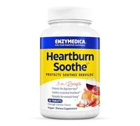 Enzymedica Heartburn Soothe, Chewable Antacid, Alginic Acid and Calcium, Fast Acting Support for Occasional Heartburn and Indigestion, Dietary Supplement, 42 Chewable Tablets, Orange Vanilla, Vegan
