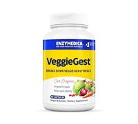 Enzymedica VeggieGest, 12 Digestive Enzymes for Plant Based and High Fibre Meals, with Alpha Galactosidase, Helps Digest Vegetables, Beans and Grains, 90 Vegan Capsules, Non-GMO, Vegetarian