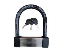 EnzZone Bike Locks Heavy Duty Anti Theft Alarm Bike U Lock for Ebike Lock - Scooter Lock - Bicycle Lock, Motorcycles,16mm Stainless Steel, 3 Keys, Weatherproof Electric Bike Lock (Silver)