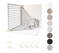 EOAJAFOU 4PCS Double Sided Backdrop Boards, 16x16 inch Waterproof Photo Backdrop with 4PCS Board Brackets, 2PCS Pane Brackets, 1PCS 16x16 inch Window Shadow Pane for Food, Jewelry Photo Shooting