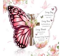 EOAMGO Christian Gifts for Women, Acrylic Inspirational Spiritual Baptism Christian Gifts Religious Gifts, Butterfly Catholic Gifts with Bible Verse and Prayers Memorial Gift Decorative Ornament
