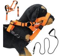 EOAMGO Figure of 8 Dog Lead Pull Lead/Halter/Head Collar, Anti Pull Stop Dogs Pulling-Comfortable, Supple, Secure and Proven (L)
