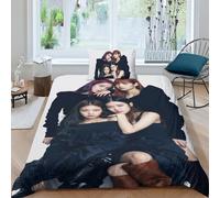 EOASNRTCB 3D Printed Duvet Cover Blackpink Bedding Set for Children Youth,Bedding Set with Pillowcases,Microfiber Quilt Cover Single（135x200cm）