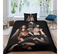 EOASNRTCB Blackpink Duvet Cover Set 3D Blackpink Printed Bedding Quilt Duvet Cover with Hidden Zipper Closure for Girls Boys, Ultra Soft Microfiber Bedding Single(135x200cm)