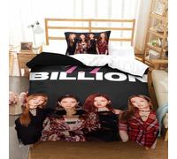 EOASNRTCB Blackpink Duvet Cover Set 3D Print Bedding Set Stylish Decor Blackpink Comforter Quilt Cover with Pillowcases Ultra Soft Microfiber With Zipper Single（135x200cm）