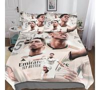 EOASNRTCB Comforter Bedding Set for Kids Boys Girls Jude Bellingham Print Duvet Cover Microfiber Bedding Set 3D Football Star Printed Quilt Cover,Room Decor Double（200x200cm）