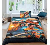 EOASNRTCB Comforter Cover F1 Racing Bedding Set 3D F1 Driver Printed Duvet Cover for Children Kids Girls Boys Bedspread Quilt Cover Room Decor Bedclothes Single（135x200cm）