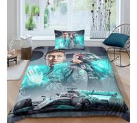EOASNRTCB George Russell Duvet Cover Set 3D Printed Bedding Quilt Cover Set Soft Microfiber Bedding Quilt Cover with Hidden Zipper Closure for Children And Adults Single(135x200cm)