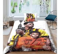 EOASNRTCB Jude Bellingham Duvet Cover, Kids 3D Bedding Set, Comforter Cover Ultra Soft Football Star Quilt Cover for Girls, Boys And Teens, With Duvet Cover & Pillowcase Single（135x200cm）