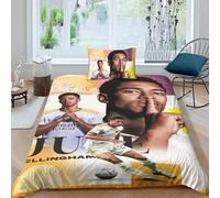 EOASNRTCB Jude Bellingham Duvet Cover Set 3D Print Bedding Set Stylish Decor Football Star Comforter Quilt Cover with Pillowcases Ultra Soft Microfiber With Zipper Single（135x200cm）