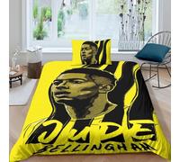 EOASNRTCB Jude Bellingham Duvet Cover Set 3D Printed Bedding Quilt Cover Set Soft Microfiber Bedding Quilt Cover with Hidden Zipper Closure for Children And Adults Single（135x200cm）
