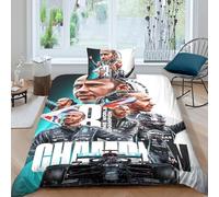 EOASNRTCB Kids Duvet Cover Set 3D Printed Lewis Hamilton Bedding Set Duvet Cover with Zipper Closure for Kids Boys Teen Soft Microfiber Quilt Cover Single（135x200cm）