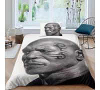 EOASNRTCB Kids Duvet Cover Set 3D Printed Mike Tyson Bedding Set Duvet Cover with Zipper Closure for Kids Boys Teen Soft Microfiber Quilt Cover Single（135x200cm）