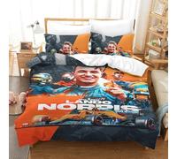 EOASNRTCB Lando Norris 3D Printed Duvet Cover with Pillowcases Bedding Set with Zipper Closure Hypoallergenic Soft Microfiber Quilt Cover Set Single(140x200cm)