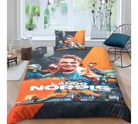 EOASNRTCB Lando Norris Duvet Cover Set 3D Printed Quilt Cover Set Soft Microfiber Bedding Set Quilt Cover with Zipper Closure for Children And Adults Single(135x200cm)