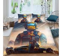 EOASNRTCB Lando Norris Printed Duvet Cover Soft Microfiber Bedding Set for Kids Adults Teenager with Hidden Zipper Closure Quilt Cover for Home Decoration King(220x240cm)