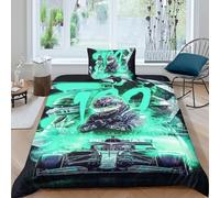 EOASNRTCB Lewis Hamilton 3D Printed Bedding Duvet Cover with Zipper Closure for Bedding Set, Soft Microfiber for Kids Teens Adults Bedding Quilt Cover Single(135x200cm)