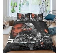 EOASNRTCB Lewis Hamilton Duvet Cover Set 3D Printed F1 Racing Quilt Cover Set Hidden Zipper Closure Microfiber Bedspread Bedroom Bed Bedding Set Double（200x200cm）