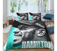 EOASNRTCB Lewis Hamilton Duvet Cover Set Kids Adults Bed Cover Bedroom 3D Bedding Set Duvet Bedspread,Soft Microfiber Bed Set King(220x240cm)