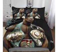 EOASNRTCB Mike Tyson 3D Printed Duvet Cover with Pillowcases Bedding Set with Zipper Closure Hypoallergenic Soft Microfiber Quilt Cover Set Double(200x200cm)