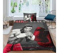 EOASNRTCB Mike Tyson Duvet Cover Set 3D Print Bedding Set Stylish Decor Tyson Comforter Quilt Cover with Pillowcases Ultra Soft Microfiber With Zipper Single（135x200cm）