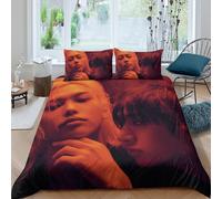 EOASNRTCB Stray Kids Duvet Cover Set 3D Printed Quilt Cover Set Soft Microfiber Bedding Set Quilt Cover with Zipper Closure for Children And Adults King(220x240cm)