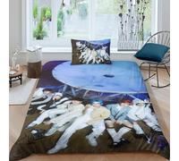 EOASNRTCB Stray Kids Duvet Cover Set 3D Printed Stray Kids Quilt Cover Set Hidden Zipper Closure Microfiber Bedspread Bedroom Bed Bedding Set Single（135x200cm）