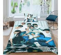 EOASNRTCB Stray Kids Duvet Cover Sets Kids Bedding Sets Boys, Stray Kids Quilt Cover, Ultra Soft Microfiber, Hidden Zipper, with Pillowcase Bedroom Decor Single（135x200cm）