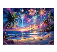 EOBROMD 5D Landscape Diamond Painting Kits for Adults, Full Round Drill Night Scene By The Sea Diamond Art Kits, Crystal Art Kits for Home Wall Decor Gifts 30x40cm