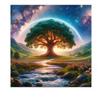 EOBROMD 5D Tree of Life Diamond Painting Kits for Adults, Full Round Drill Landscape Diamond Art Kits, Crystal Art Kits for Home Wall Decor Gifts 30x30cm