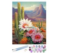 EOBROMD Landscape Paint by Numbers for Adults, Flowers Paint by Numbers Kits Without Frame, 16x20 inch