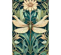 EOBROMD Retro Dragonfly Paint by Numbers for Adults with Frame, Animal Paint by Numbers Kits, Acrylic Simple Painting by Numbers for Gift Home Wall Decor (8x12in/20x30cm)