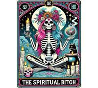 EOBROMD Skeleton Witch Diamond Art Kits Adults Beginners, Gothic Tarot Round Drill DIY Diamond Painting Kit, Arts and Crafts Crystal Gem Art, Halloween Gifts for Home Wall Decor 12x16inch/30x40cm