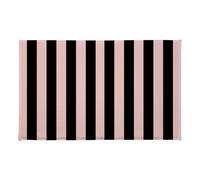 EOBTAIN Black Striped Bath Mat for Shower Pink Stripe Bathroom Rugs Funny Abstract Bathtub Mat Non Slip Door Mat Indoor Entrance Memory Foam Floor Mat for Bedroom Bathroom Accessory 32x20 Inch