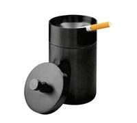 EOCICI Car Ashtray with Lid Smell Proof Stainless Steel Auto Ashtrays Portable Smokeless Detachable Windproof Extinguished Butt Bucket Ash Tray for Car Cup Holder (Black), 2.8 x 4.7 inches