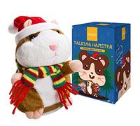 Eocolz Talking Hamster Repeats What You Say Mimicry Pet Plush Buddy Electronic Mouse Interactive Toy Funny Kids Stuffed Toys Children Early Learning for Girl and Boy