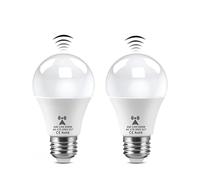 EOCOYAR E27 LED Bulbs from Dawn to Dusk with Automatic on/Off Switch, for Outdoor use, Daylight, 12W, 6500K, 1100LM, Equivalent to 100W, for Porch, Garage, Garden or Courtyard, Set of 2
