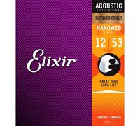 eocoyark Elixir 16052 Strings Phosphor Bronze Acoustic Guitar Strings w NANOWEB Coating, Light (.012-.053)