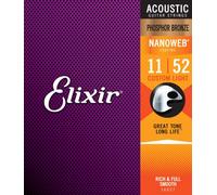 eocoyark Elixir Strings Phosphor Bronze Acoustic Guitar Strings w NANOWEB Coating, Custom Light (.011-.052)