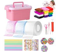 Eodysoi Nano Tape Kit with Box, Nano Magic Tape Bubble Tape Kits for Making Bubbles with Pump Sequins Powder Stickers Nano Tape Kit DIY Double Sided Water Ball Craft Kits for Party Gift Adults
