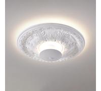 EOEO LED Ceiling Light 44W Dimmable French Bedside Lamp with Remote Control 3000K/4500K/6000K Living Room Lamp Modern Metal White Ceiling Lamp for Bedroom Living Room Study