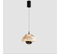 EOEO Modern Flower Bud Pendant Light LED 14W 3 Colour Temperatures Creative Black Metal Chandelier with Acrylic Lampshade Adjustable 1.8M Hanging Line Bedside Lamp for Bedroom Living Room