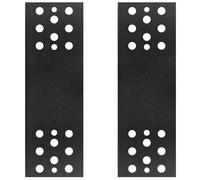 eoere 2 PCS 12" x 4" Black Heavy Duty Solid Flat Straight Splice Plate Bracket, Repair Pile Strap Fixing for Wood Lumber Connectors, Steel Thickness 3/16"(6 Gauge)