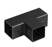 eoere 2 PCS 2" x 2" T Shape Square Tube Connector, 3 Way Square Tube Fitting Chain Link Fence Clamp